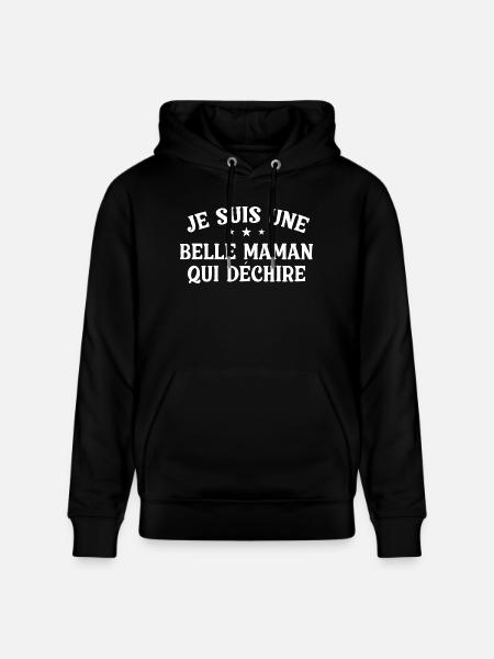 I'm a beautiful mom who rocks - Stanley/Stella CRUISER Unisex Organic Hoodie - black