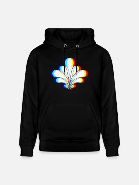 EDM - Flower - Glitch Rave Style - Stanley/Stella CRUISER Unisex Organic Hoodie - black