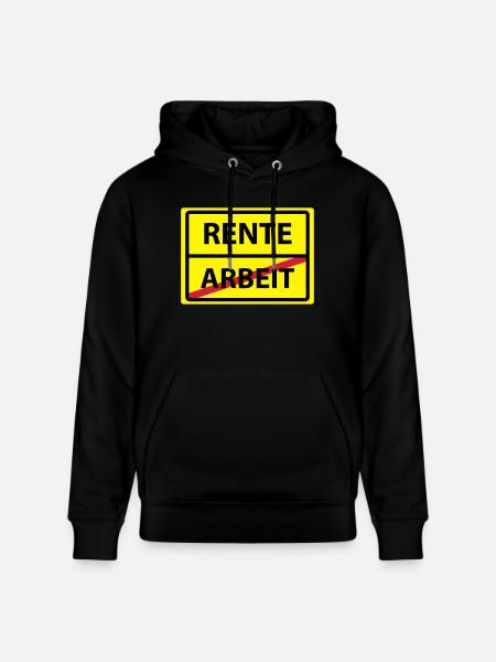 arbeit rente - Stanley/Stella Unisex Bio-Hoodie CRUISER  - Schwarz