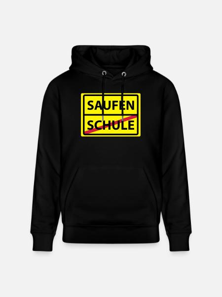 schule saufen - Stanley/Stella Unisex Bio-Hoodie CRUISER  - Schwarz
