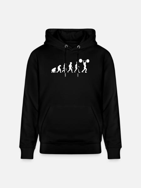 Evolution Weightlifting Weightlifting Bodybuilding - Stanley/Stella CRUISER Unisex Organic Hoodie - black
