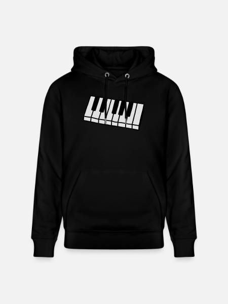 Piano - Keyboard - V2 - Stanley/Stella CRUISER Unisex Organic Hoodie - black