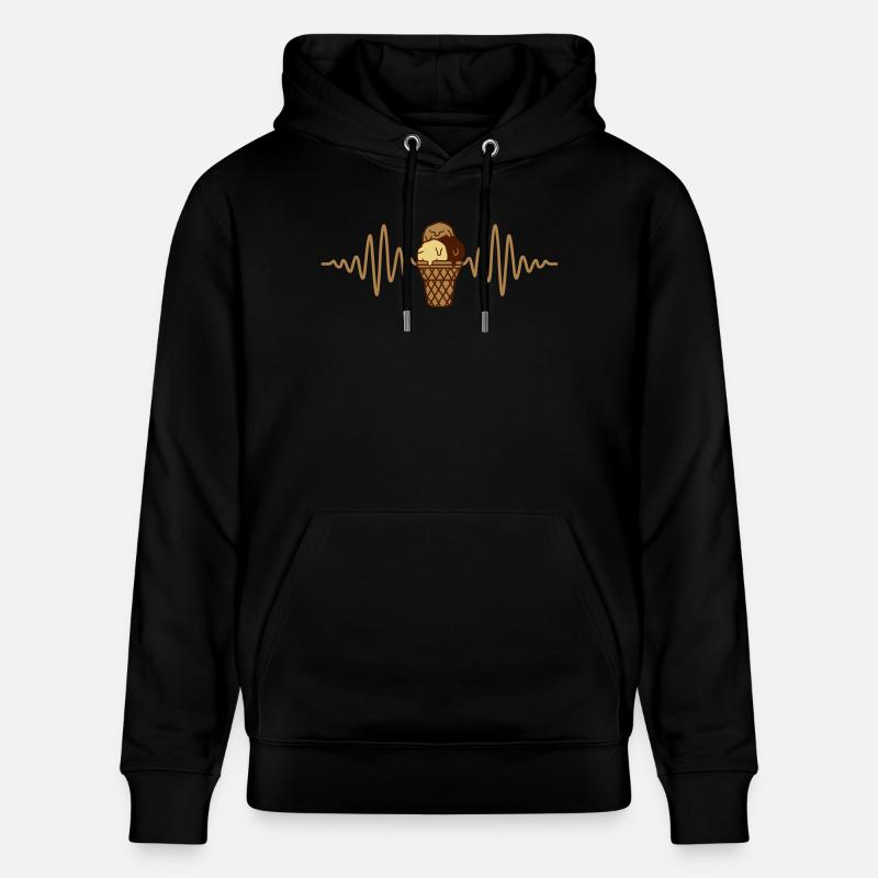 Puls Eiscreme 3 Eiskugeln - Stanley/Stella Unisex Bio-Hoodie CRUISER  - Schwarz
