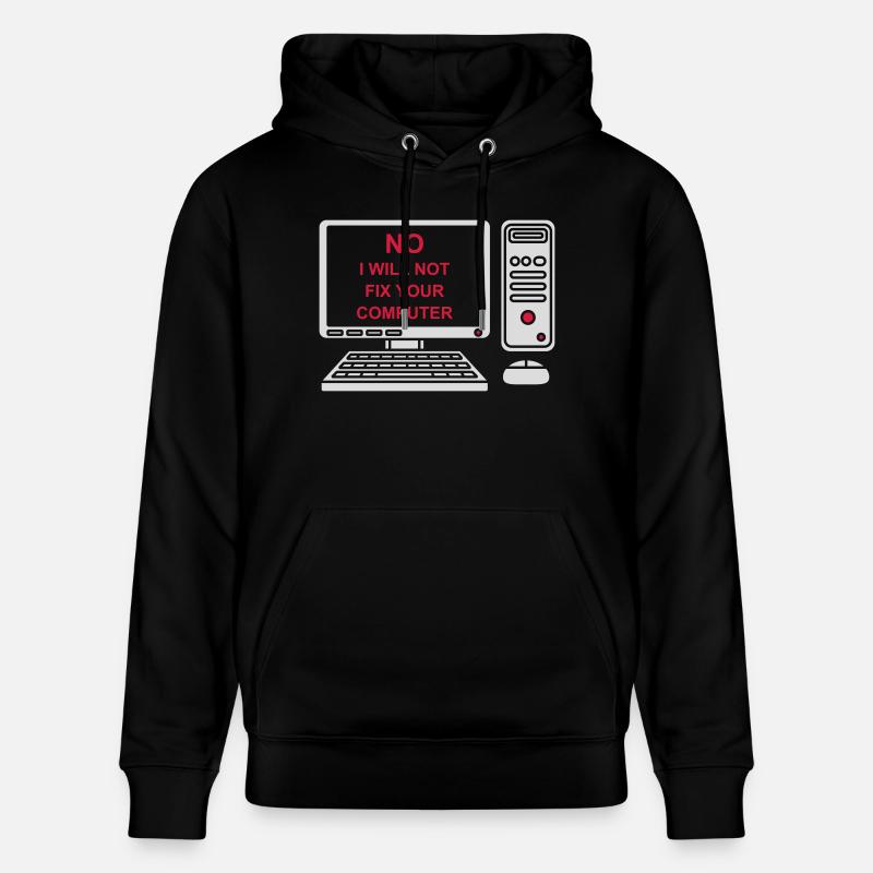 not fix your computer - Stanley/Stella Unisex Bio-Hoodie CRUISER  - Schwarz