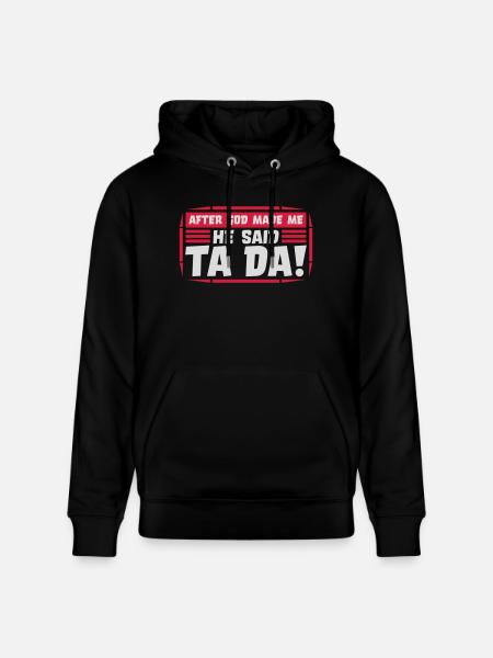 after god made me - Stanley/Stella CRUISER Unisex Organic Hoodie - black