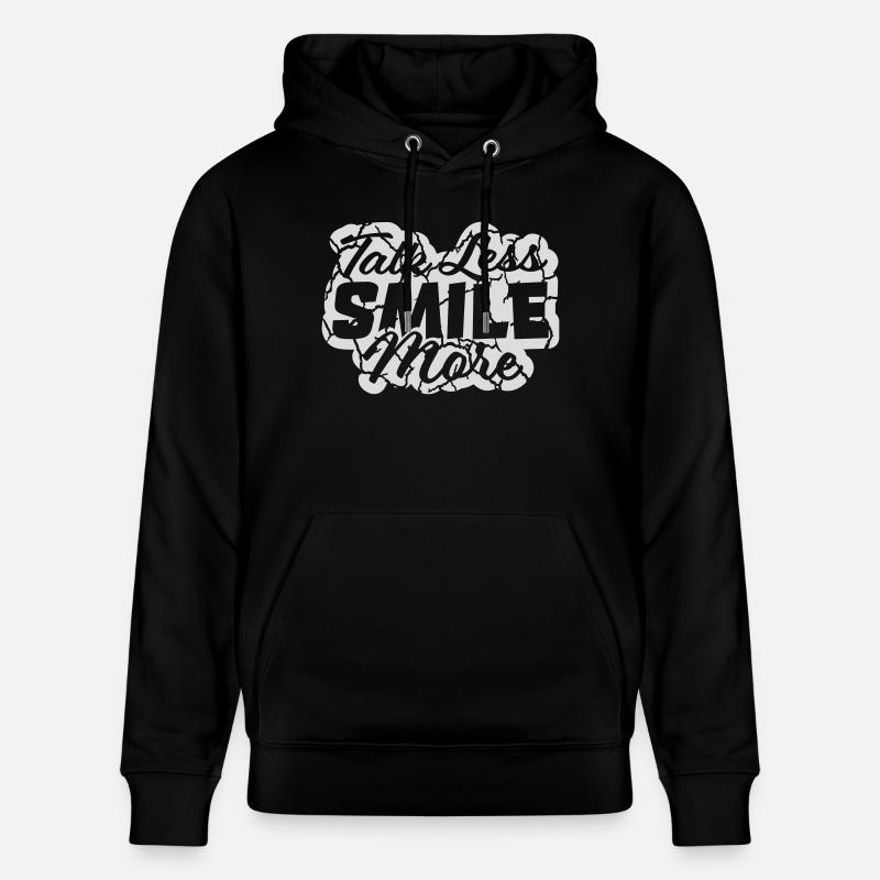 talk less smile more - Stanley/Stella Unisex Bio-Hoodie CRUISER  - Schwarz