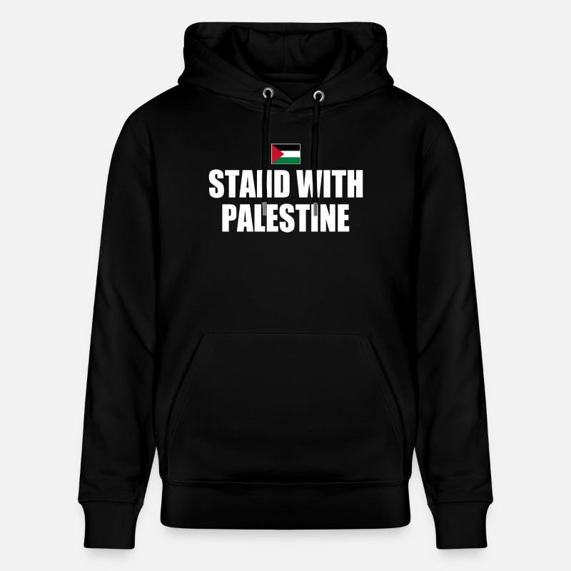 I stand with palestine - Sweat à capuche bio CRUISER Stanley/Stella Unisexe - noir