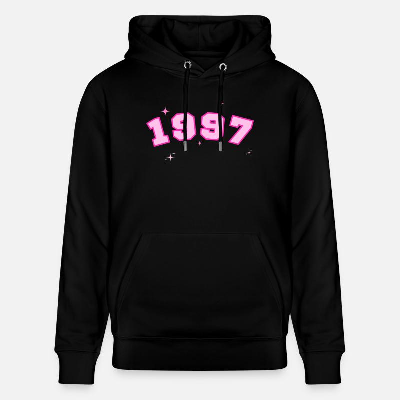 1997 rose étoile - Sweat à capuche bio CRUISER Stanley/Stella Unisexe - noir