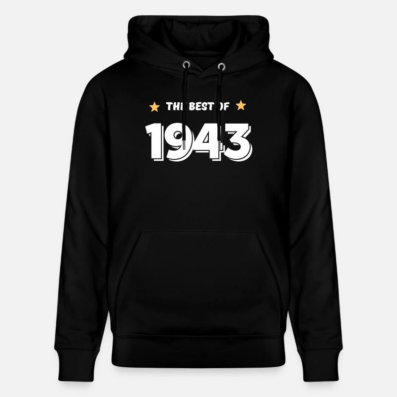 Das Beste von 1943 - Stanley/Stella Unisex Bio-Hoodie CRUISER  - Schwarz