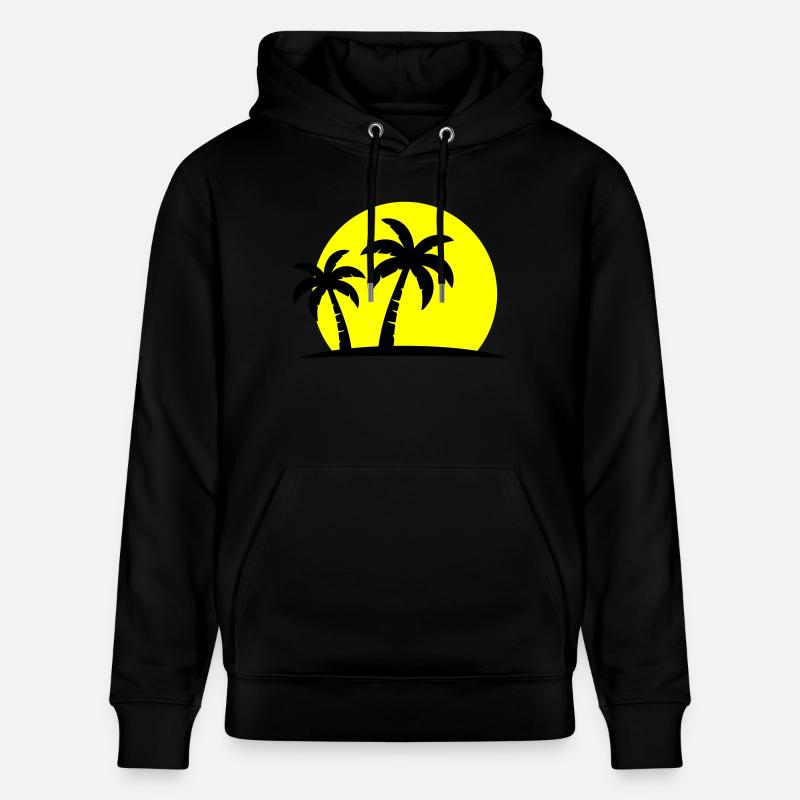 Palm Tree Beach Sunset Holiday - Sweat à capuche bio CRUISER Stanley/Stella Unisexe - noir