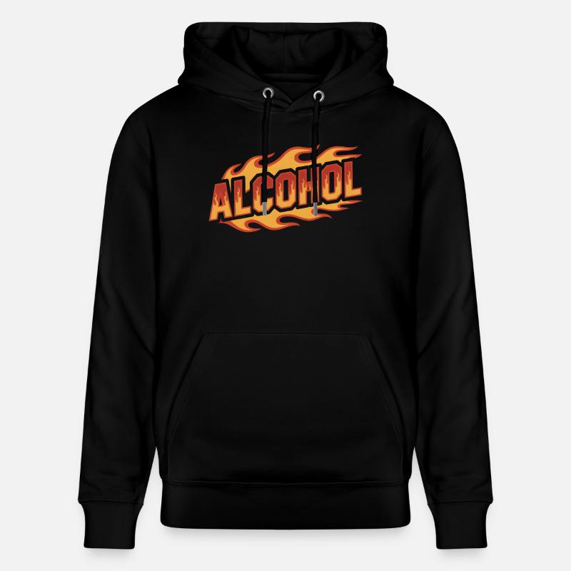 Alcool - Cool Drinking Logo - Sweat à capuche bio CRUISER Stanley/Stella Unisexe - noir