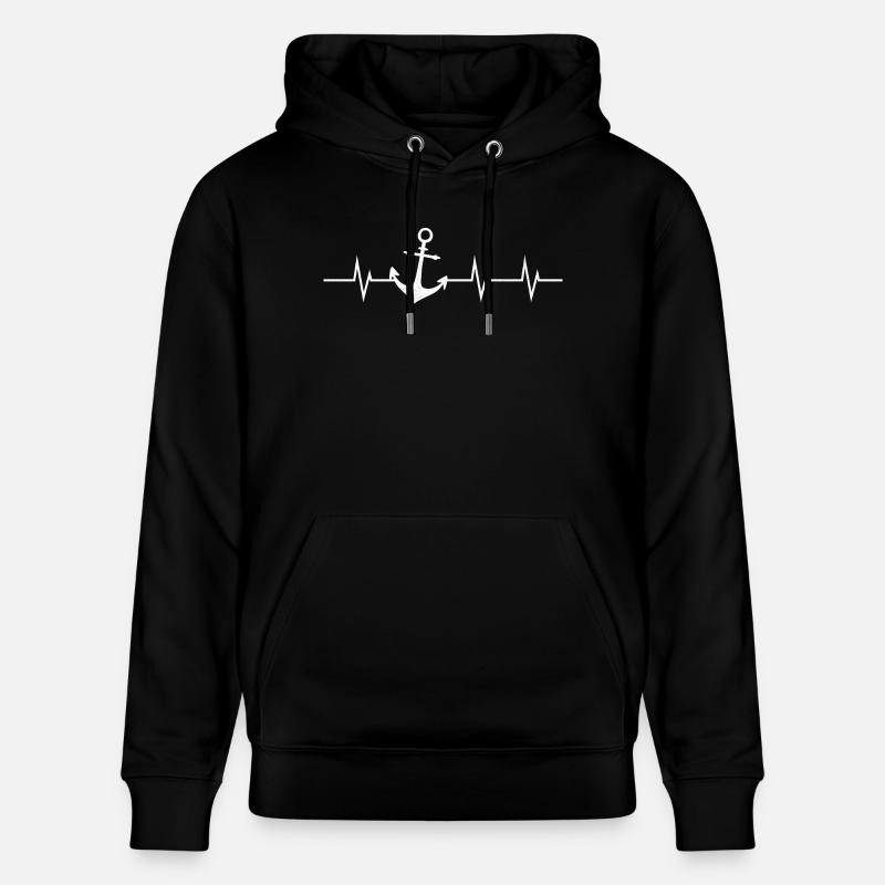 Ancrer dans mon cœur - Sweat à capuche bio CRUISER Stanley/Stella Unisexe - noir
