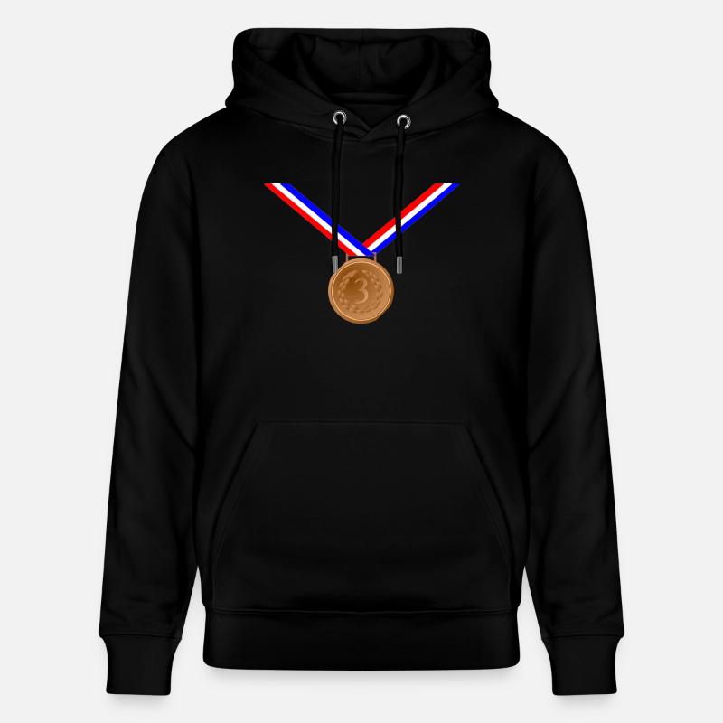 Médaille de bronze 3ème - Sweat à capuche bio CRUISER Stanley/Stella Unisexe - noir