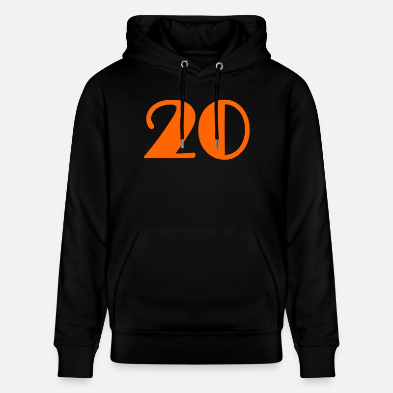 20 ANS,20e ANNIVERSAIRE,ANNIVERSAIRE 20 ANS,20 - Sweat à capuche bio CRUISER Stanley/Stella Unisexe - noir