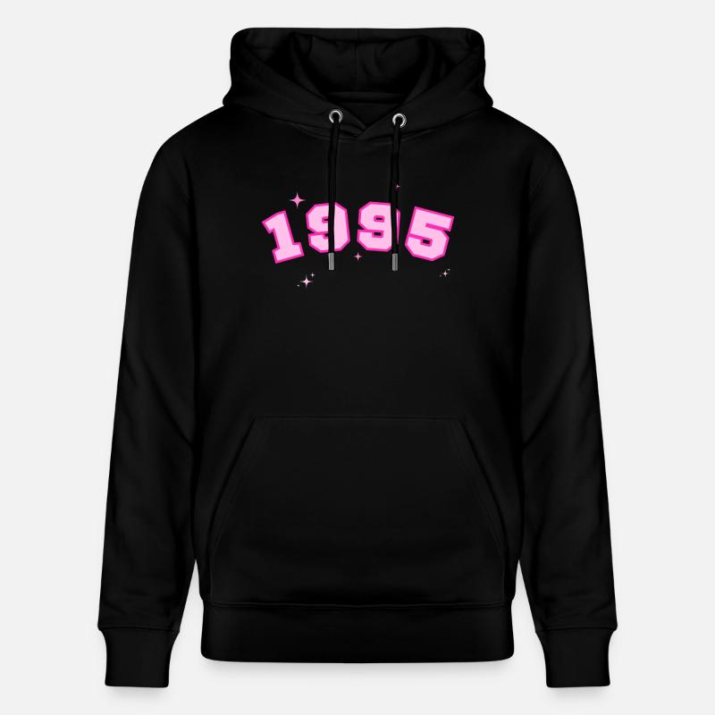1995 rose étoile - Sweat à capuche bio CRUISER Stanley/Stella Unisexe - noir