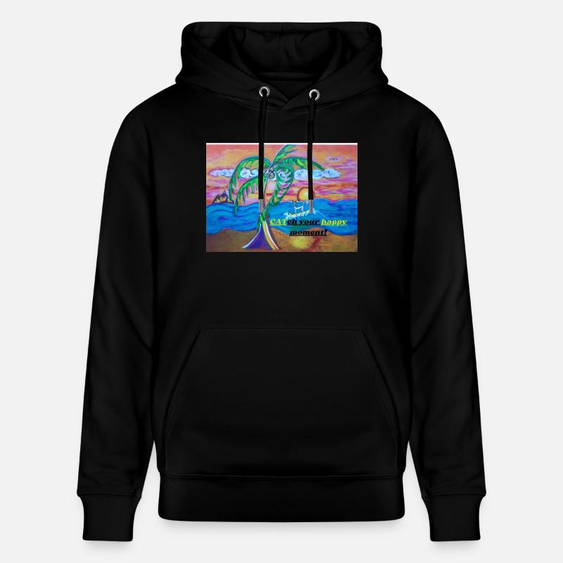 CATch votre moment de bonheur ! - Sweat à capuche bio CRUISER Stanley/Stella Unisexe - noir