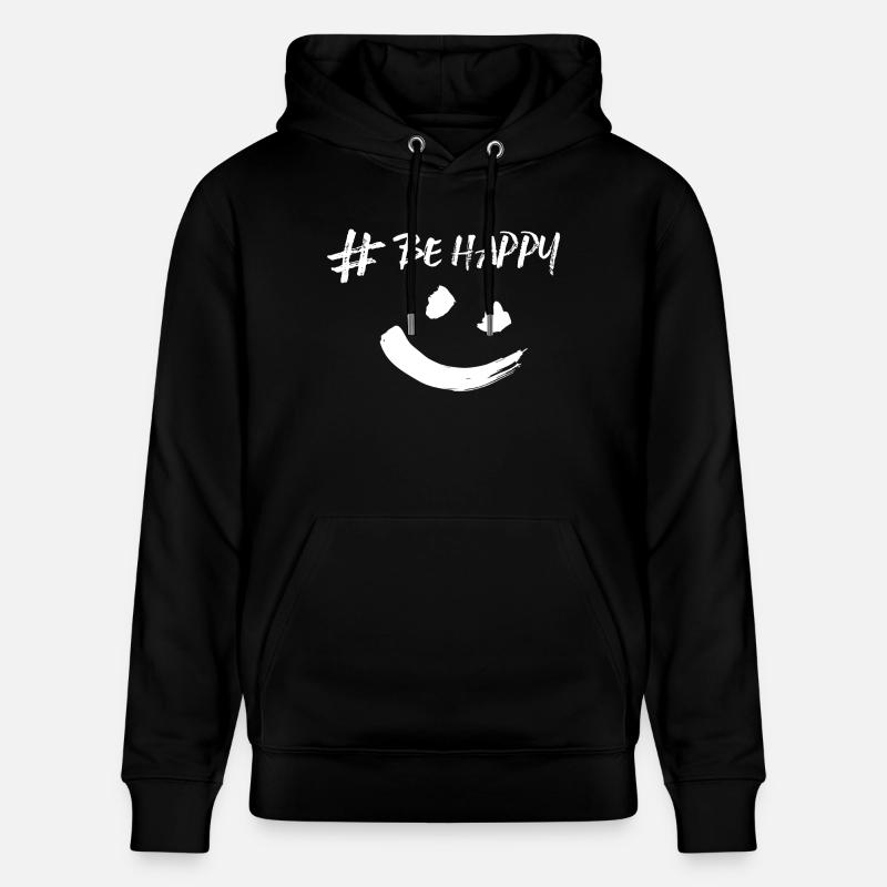 #BE HAPPY - Sweat à capuche bio CRUISER Stanley/Stella Unisexe - noir