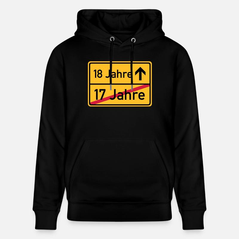 ortsschild_17__jahre__f3 - Sweat à capuche bio CRUISER Stanley/Stella Unisexe - noir