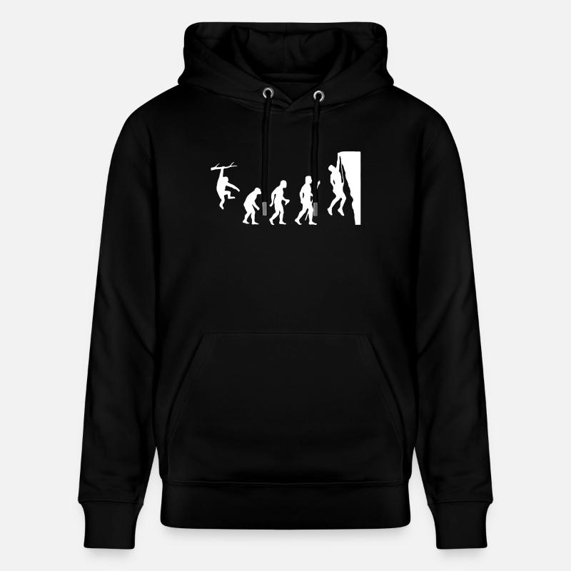 Klettern Evolution Shirt - Stanley/Stella Unisex Bio-Hoodie CRUISER  - Schwarz