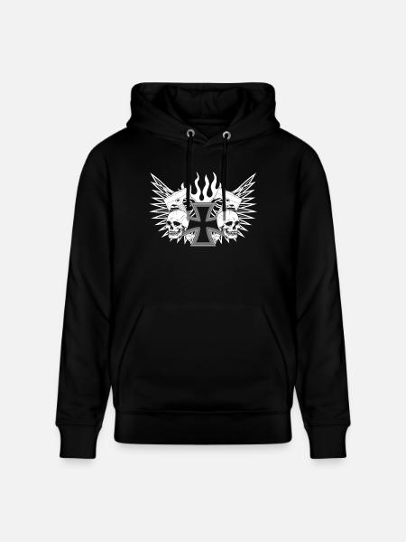 biker banner - Stanley/Stella Unisex Bio-Hoodie CRUISER  - Schwarz