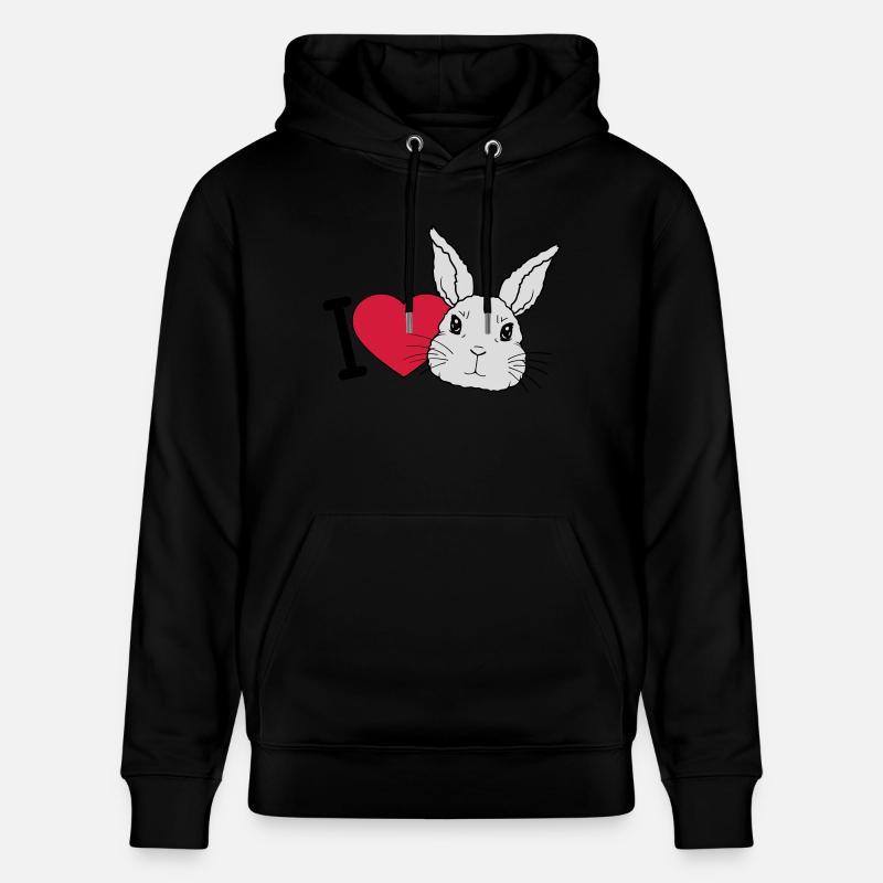 J’adore les lapins Logo - Sweat à capuche bio CRUISER Stanley/Stella Unisexe - noir