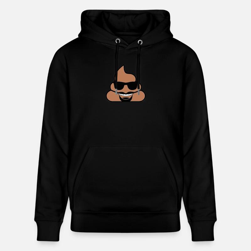 Poo mit Brille - Stanley/Stella Unisex Bio-Hoodie CRUISER  - Schwarz