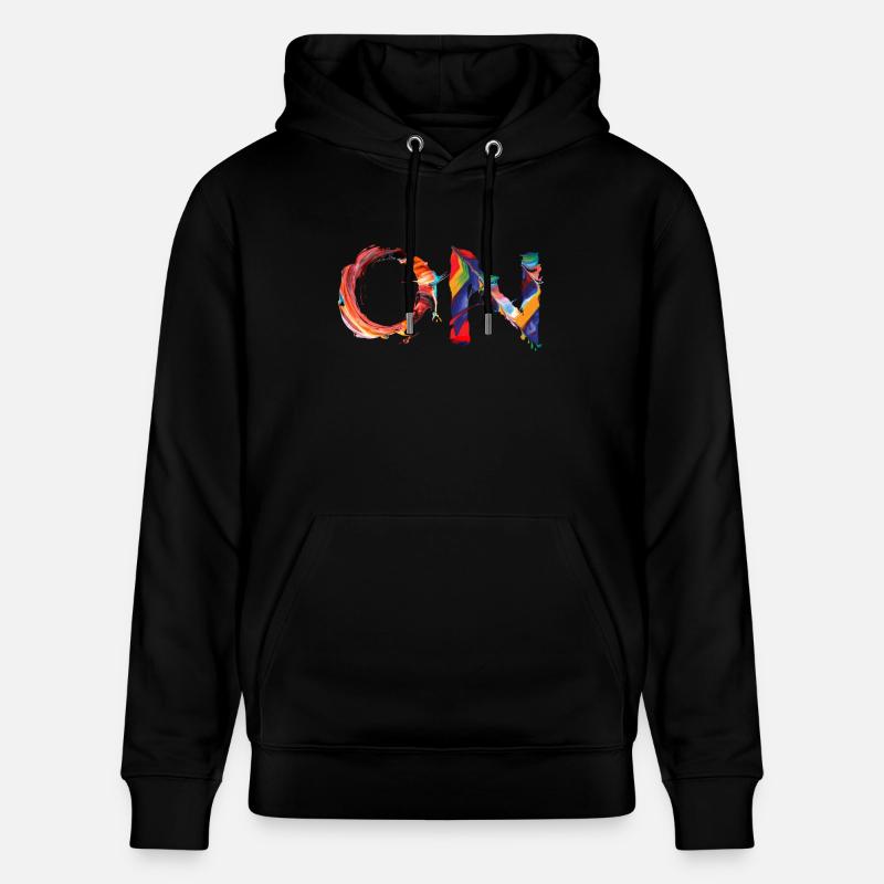 ON – Abstraktes Farbdesign mit Statement-Power - Stanley/Stella Unisex Bio-Hoodie CRUISER  - Schwarz