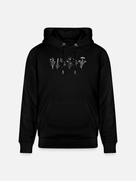 Wildblumen-Strauß - Stanley/Stella Unisex Bio-Hoodie CRUISER - Schwarz