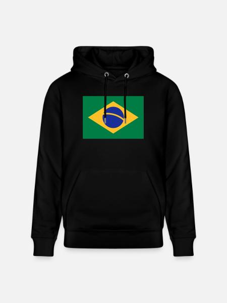 Brasilien - Stanley/Stella Unisex Bio-Hoodie CRUISER  - Schwarz