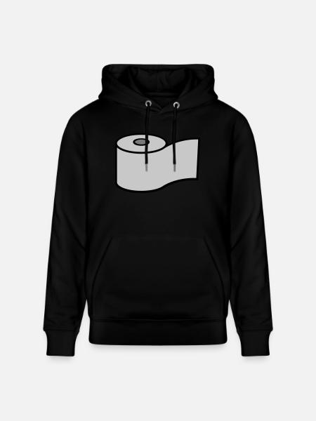 Toilet Paper Roll Logo Design - Stanley/Stella CRUISER Unisex Organic Hoodie - black