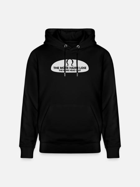 I get more head - Stanley/Stella CRUISER Unisex Organic Hoodie - black