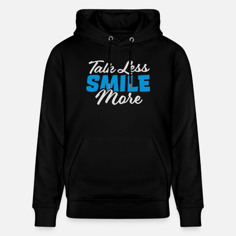 parler moins sourire plus - Sweat à capuche bio CRUISER Stanley/Stella Unisexe - noir