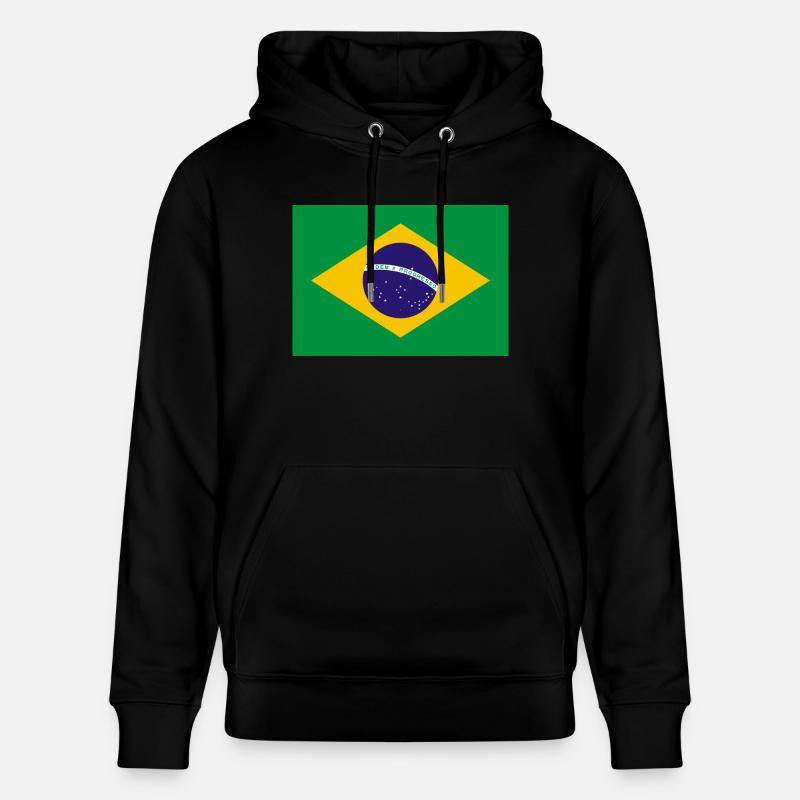 Brésil drapeau bannière - Sweat à capuche bio CRUISER Stanley/Stella Unisexe - noir