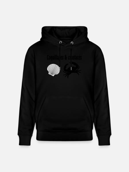 coquillages crustaces - Sweat à capuche bio CRUISER Stanley/Stella Unisexe - noir