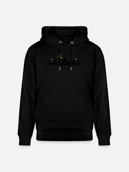 Freizeit - Camping Zelten Mond - Stanley/Stella Unisex Bio-Hoodie CRUISER  - Schwarz