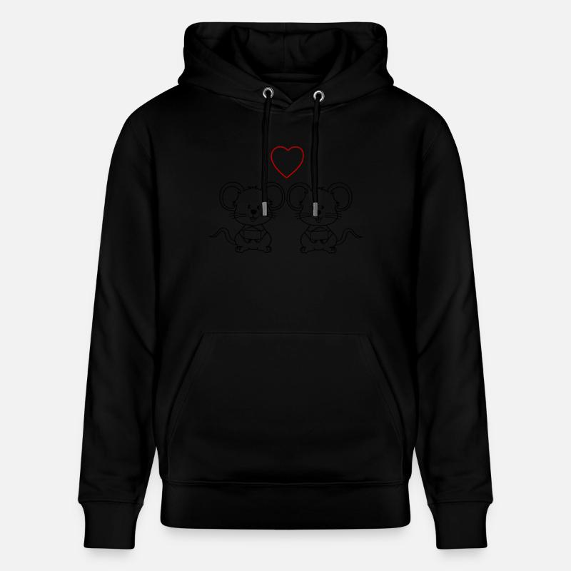 Souris amoureuses 2 - Sweat à capuche bio CRUISER Stanley/Stella Unisexe - noir