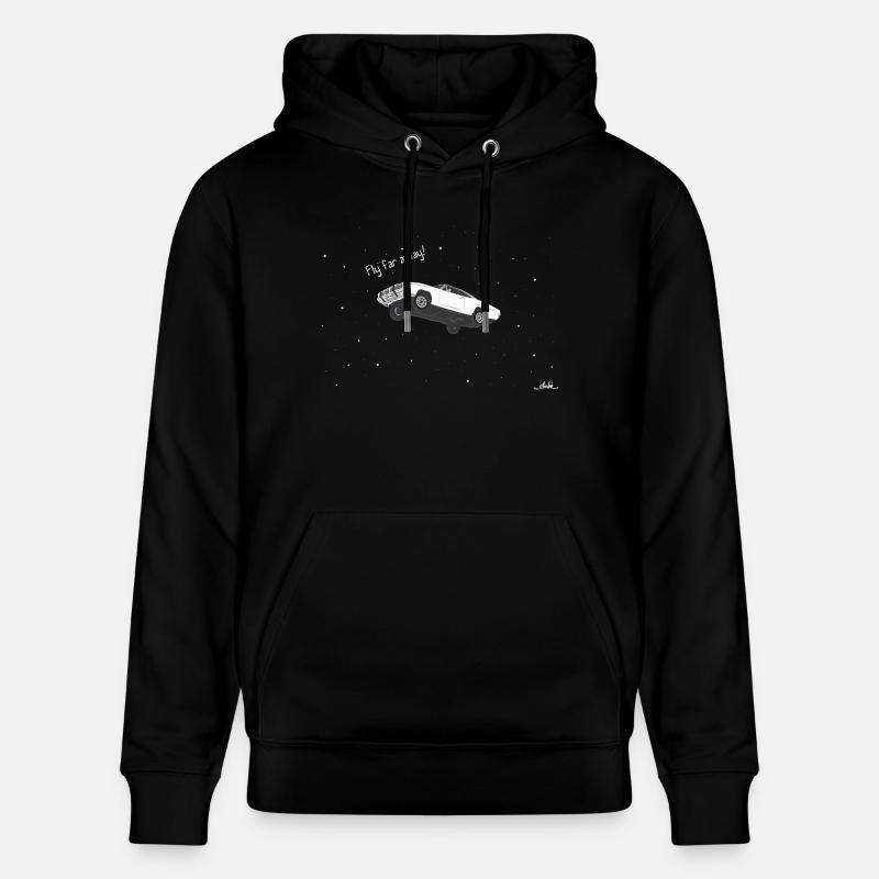 fliegendes Auto - Stanley/Stella Unisex Bio-Hoodie CRUISER  - Schwarz