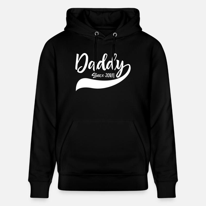 Papa Depuis 2018 - Sweat à capuche bio CRUISER Stanley/Stella Unisexe - noir
