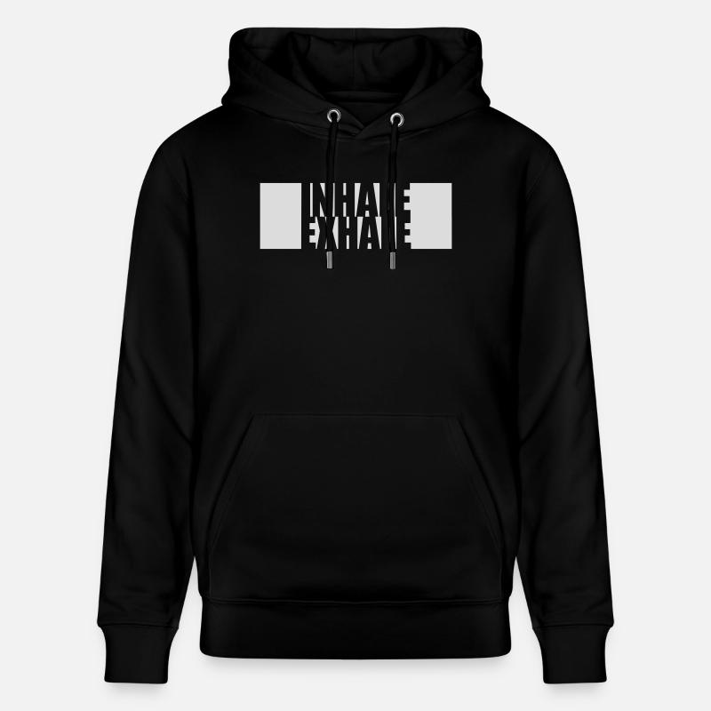 Inspirez expirez Yoga citation - Sweat à capuche bio CRUISER Stanley/Stella Unisexe - noir