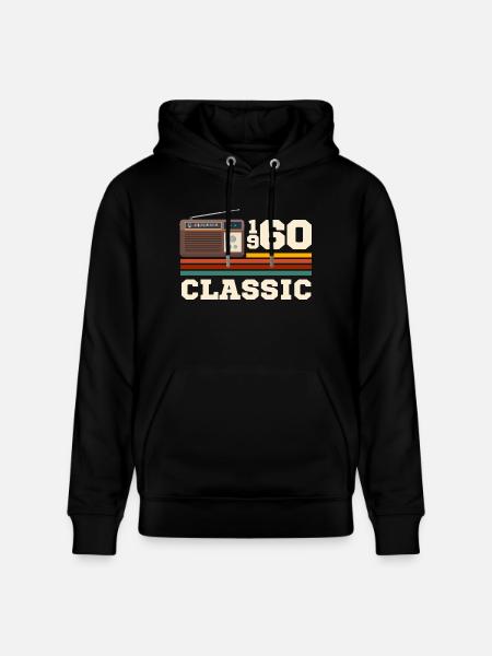 Retro classic 1960s anniversary - Stanley/Stella CRUISER Unisex Organic Hoodie - black