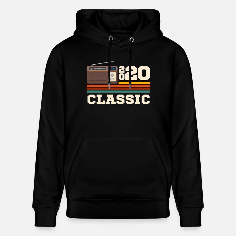 Anniversaire 2020 retro classic - Sweat à capuche bio CRUISER Stanley/Stella Unisexe - noir