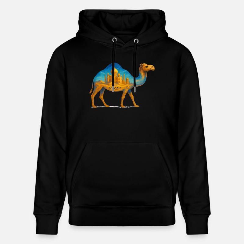 kamel wueste palast - Stanley/Stella Unisex Bio-Hoodie CRUISER  - Schwarz
