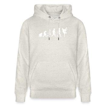 Evolution Breakdance Breaking Breakdancing Hip-Hop - Stanley/Stella Unisex Bio-Hoodie CRUISER  - Beige meliert - Vorne - Alina (178cm) & Michal (187cm)