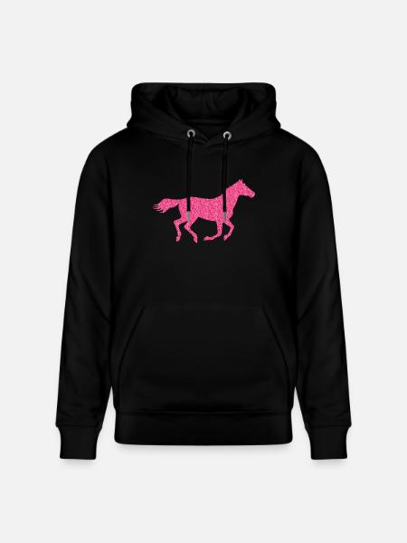 Glitzer Pferd - Stanley/Stella Unisex Bio-Hoodie CRUISER  - Schwarz