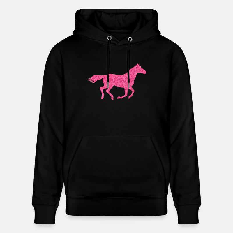 Glitzer Pferd - Stanley/Stella Unisex Bio-Hoodie CRUISER  - Schwarz