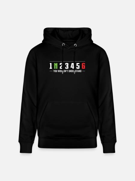 1N23456 You wouldn’t understand Motorcycle gears - Stanley/Stella CRUISER Unisex Organic Hoodie - black