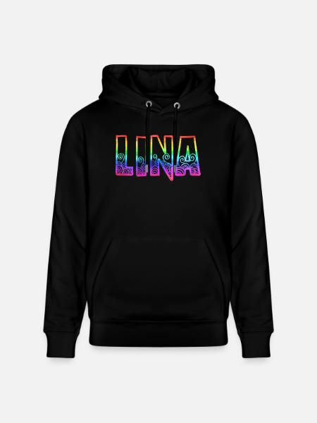 lina rs regenbogen - Stanley/Stella Unisex Bio-Hoodie CRUISER  - Schwarz