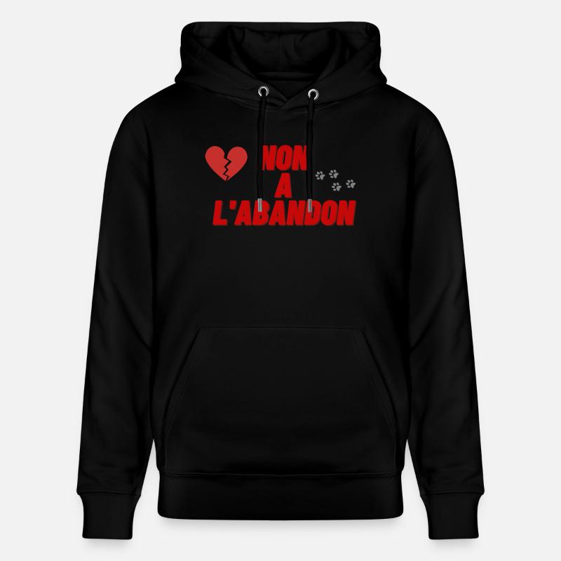 NON A L ABANDON - Sweat à capuche bio CRUISER Stanley/Stella Unisexe - noir