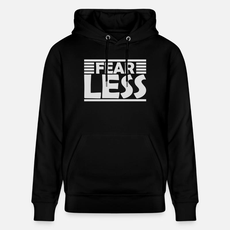 fearless Text Zitat Design - Stanley/Stella Unisex Bio-Hoodie CRUISER - Schwarz