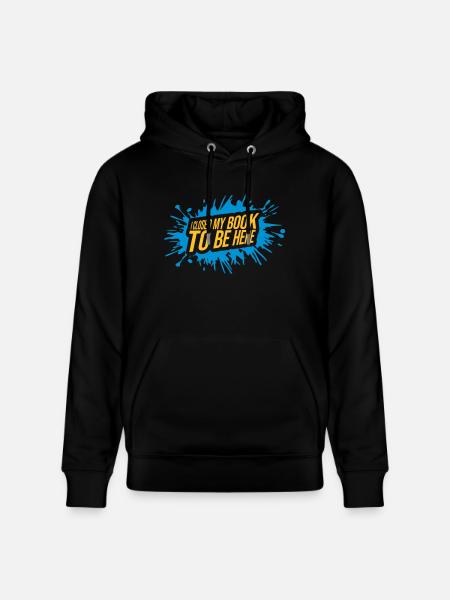 I closed my book - Stanley/Stella CRUISER Unisex Organic Hoodie - black